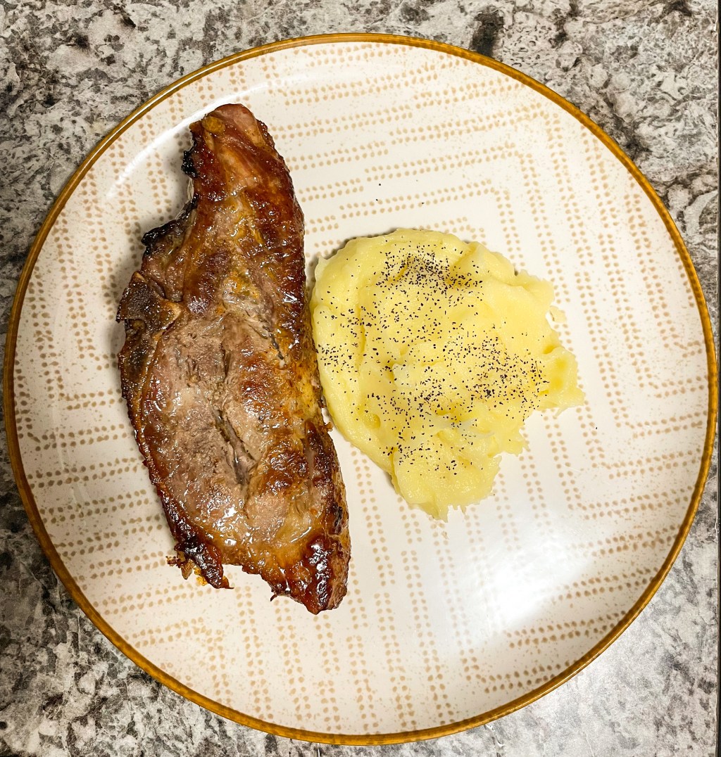 Garlic-cheese mashed potatoes